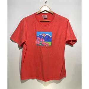 Fresh Produce graphic t shirt colorado USA made cotton bright vacation women S